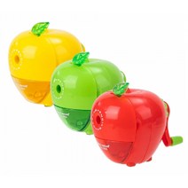 델리 애플 연필 깎이 E0659 회전식 손잡이, 레드