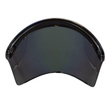SJSHOP 오토바이 헬멧 바이저 레트로 클래식 플립 업 3-스냅 김서림 방지, 21x22x11cm, PC 소재, 검은 색