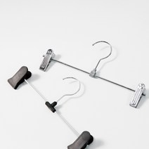 지엔디스플레이 10개묶음 집게달린 바지집게걸이 하의걸이 집게바지걸이바지걸이행거 스커트 치마걸이 바지걸이, 은색 스텐 10묶음, 1개