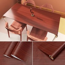 사무실의자 나무 데스크탑 방수 벽지 개조된 오래된 문 가구 옷장 커피 테이블 벽 자체 접착 스티커, [01] 40CMX100CM, [05] Walnut