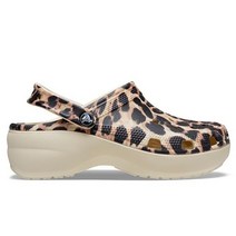 크록스 클래식 플랫폼 레오파드 클로그 우먼 브라운 (207844_2Y4)