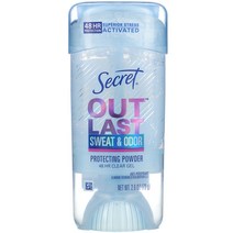 Secret Outlast 48시간 클리어 젤 데오도란트 프로텍팅 파우더 2.6oz(73g)