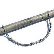 스텐 철 고압호스 이탈방지 와이어 로프 3mm 6mm와이어 유압호스 호수 스프링, 철 3mm x 300mm, 1개