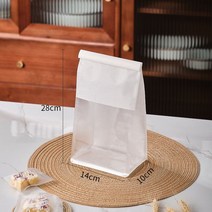 쿠키봉투 마카롱 포장지 머핀 반투명 종이백 빵봉지 크래프트 휘낭시에 소금빵, M - 화이트