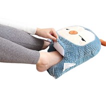 USB 보온 발난로 사무실 가정 온열 실내화 풋워머 루돌프 발열슬리퍼, 그레이