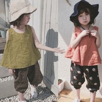 [아이하루] 피리민소매탑 아사팬츠