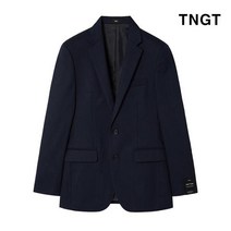 TNGT 네이비 데이텀 핏 투톤 울라이크 수트 자켓