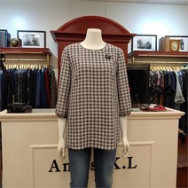 [앤디스클라인] NC13 라운드넥 정방체크BL A2LBB401A