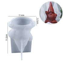 새로운 얼굴이없는 산타 클로스 실리콘 양초 금형 DIY 크리스마스 난쟁이 눈사람 석고 수지 비누 얼음 금형 홈 장식 휴일 선물, 07 L