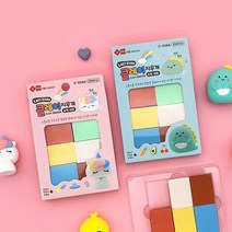 레이지스타 클레이지우개 6색세트 만들기 슬라임 놀이 지우개 마니또 단체 선물, 2000레이지스타클레이지우개(6색세트)