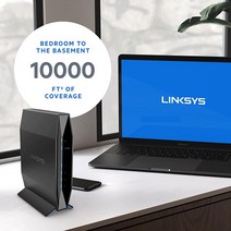 링크시스 Linksys E7353-AMZ Wi-Fi 6 라우터 듀얼 밴드 4.. 정품보장, 10000 ft  100 Devices