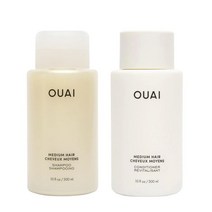 OUAI 미디엄 샴푸 + 컨디셔너 세트 각 300ml, 중간의