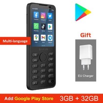 새로운 진 F21 프로 스마트 터치 스크린 전화 와이파이 5G + 2.8 인치 3GB 32GB 4GB 64GB 블루투스 5.0 480x640 글로벌 버전, Standard, 32GB Black Google, 블랙