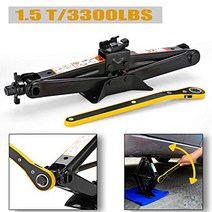 CPROSP Scissor Jack Car for/SUV/MPV max 2 Tons(4 409 lbs) Capacity with Hand Crank Trolley Lifter wi, 1, Black