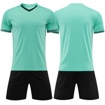 족구유니폼세트 족구복 축구단체복 맞춤형 인쇄 축구 유니폼 반바지 남성 여성 소년 키즈 성인 이름 번호 로그, [02] Kids Szie 3XS, [04] green