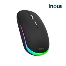 아이노트 MC360R 충전식 RGB 무선 마우스, 블랙