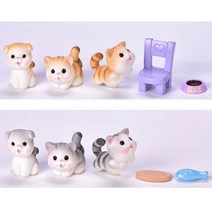 미스토토 테라리움 재료 통통한 아기 고양이 미니어처 동물 피규어, P1083_2.업드린 옐로우 고양이 1P