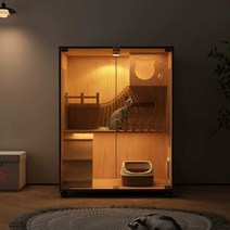 고양이고급빌라 펫빌라 대형 캣타워 창문 사옥 방묘창, B3모델 90x60x120 측면구멍