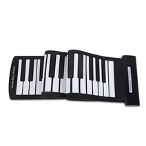 미니건반 전자키보드 휴대용 61 키 유연한 접이식 피아노 USB MIDI 전자 키보드 핸드 롤