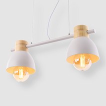 LED 식탁등 우드폴 2등 펜던트 카페 매장조명, 단품