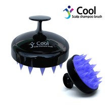 케어쿨링 두피마사지 샴푸브러쉬, 블랙, 1PIECE