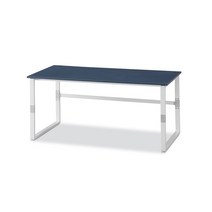 TP 디셀 1400 연결식책상 수입, 화이트프레임, 블루