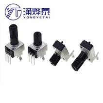 10PCS RV09 볼륨 전위차계 1K2K5K10K50K100K 직선 핀 수직곡선 핀 수평 긴 핸들 짧은핸들, Vertical long handle+B50K