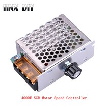 ac모터속도조절기 4000W 전압 조정기 AC 220V 고전력 SCR 모터 속도 컨트롤러 전자 온도 조절기 조광기, 한개옵션0