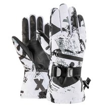 여성남성누구나따뜻한스키방수 장갑 겨울 초경량 스키 장갑 터치 스크린 양털 따뜻한 아이, XL, 씨엔, 회색 흰색