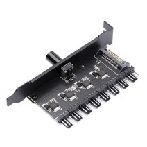 12V 4Pin 3Pin 수동 섀시 팬 속도 컨트롤러 노브 7 8 포트 PC 케이스 게이머 캐비닛 용 쿨러 범용 컴퓨터 레귤레이터 463773, 02 1 To 8 Way