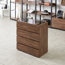 리코디자인 레트로 800 아일랜드서랍장, 오크브라운