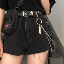 벨트 여성 쿨 체인 나비 장식 펑크 허리 체인