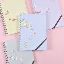 몽알몽알 A5 하드커버 밴드 스프링 노트 4000, 레몬