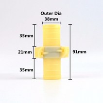 퀵커플러 1PC 외경 25mm 100mm 가든 호스 퀵 도킹 플라스틱 커넥터 플렉시블 조인트 스냅, 2Pcs, O.D 40mm, 03 O.D 40mm_02 2Pcs