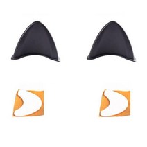 오토바이 헬멧 자동차 헬멧 악마 뿔 귀여운 고양이 귀 장식 모토크로스 풀 페이스 오프로드 액세서리 2 개, CHINA, 2pcs Black Cat