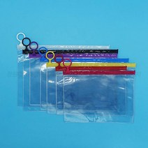 정원패키지 PVC링고리슬라이드지퍼백4가지 사이즈10장단위, 노랑 14cm*11cm=10장, 1개