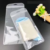 액세서리 선물 포장 소분팩 포장지 지퍼백 목걸이 귀걸이 이어폰 11x25.5, B) 양면투명