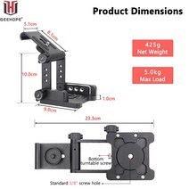 카메라 달리 슬라이더 촬영 장비 FZ-9 업그레이드 Z-플렉스 틸트 접이식 헤드 캐논 니콘 소니 DSLR 캠코더, 한개옵션0