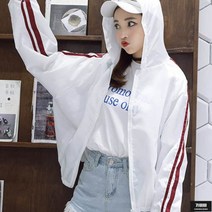 가바바 여성 바람막이 귀여운 사람 일러스트 후드집업 자켓 G56617