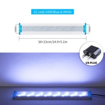 어항무드등 미니수족관 90-260v led 라이트 슈퍼 슬림 수조 수생 식물 풍경 성장 조명 밝은 클립 램프 18-71cm 수조, sdw-b40bw-us