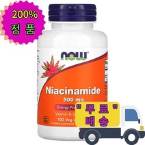 나우푸드 니아신 나이아신 아마이드 500 mg 100 베지 캡슐 비타민 B3 비쓰리 B군, 1개, 기본