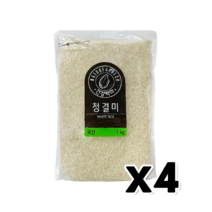 청결미 국산 소포장쌀 1kg x 4개, 단품