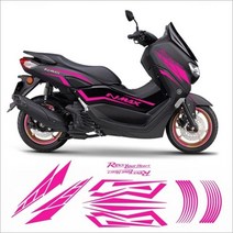 오토바이관리용품 nmax125 야마하 Nmax 125 155 160 용 휠 림 스티커 세트 바디 데칼 로고, pink, 1개