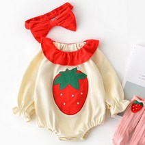 맘스케어 캐릭터 프릴바디수트 머리띠세트 Y066BCSA031