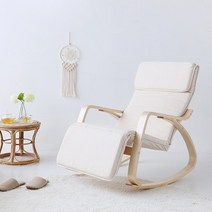 [마켓비] BENWOOD 흔들의자 레그레스트 YC10A, 내추럴/아이보리 4314.1616, 1개