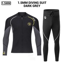 [해외] 스쿠버 다이빙 슈트 남성용 서핑 직구, 9.MT201 GY Wetsuit Men - M