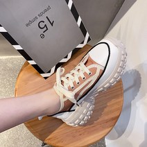 어글리운동화 캔버스 두꺼운 밑창 신발 트렌드 스트리트 슈팅 그물 레드 어글리 추한 하단 가을 신상품 여성