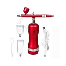 프라모델 도색 스프레이건 에어브러쉬 페인트분사기 에어 서페이스 피규어 플라스틱 도료, 레드7세대 오토스톱펜 에어펌프(0.3mm)