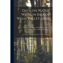 (영문도서) Data on Water Wells in Indian Wells Valley Area: Inyo Kern and San Bernardino Counties Cali... Paperback, Hassell Street Press, English, 9781013794292