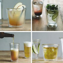 킨토 캐스트 ﻿더블월 이중 유리컵 3종 / KINTO CAST 내열유리 드링크웨어 양주잔 칵테일잔 비어 글라스, 칵테일(290ml), 1개